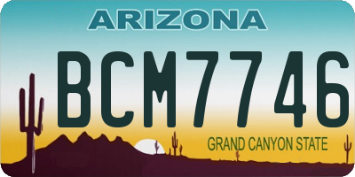 AZ license plate BCM7746