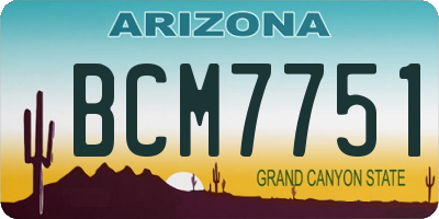 AZ license plate BCM7751