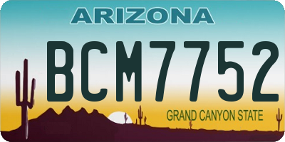 AZ license plate BCM7752