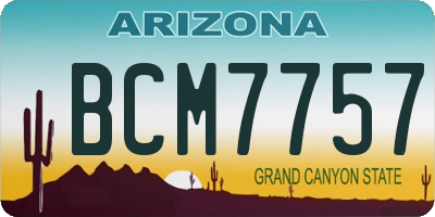 AZ license plate BCM7757