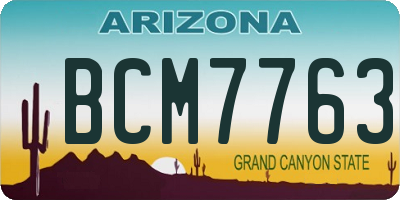 AZ license plate BCM7763