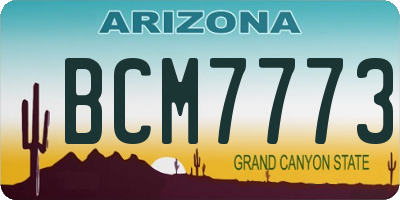 AZ license plate BCM7773