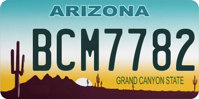 AZ license plate BCM7782