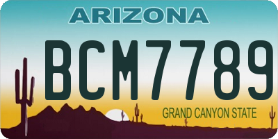 AZ license plate BCM7789