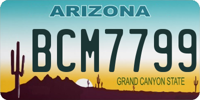 AZ license plate BCM7799