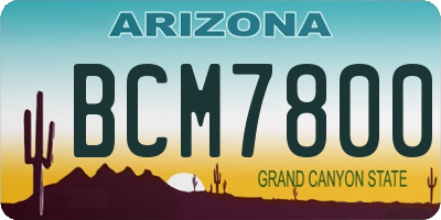 AZ license plate BCM7800