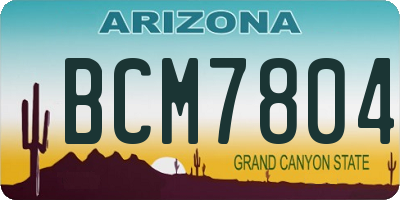 AZ license plate BCM7804