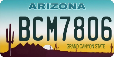 AZ license plate BCM7806