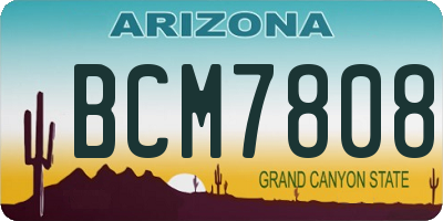 AZ license plate BCM7808