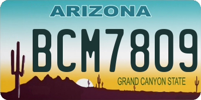 AZ license plate BCM7809