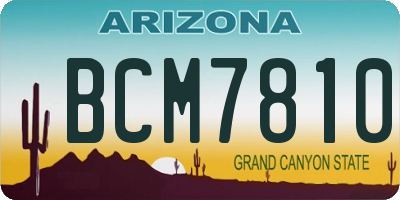 AZ license plate BCM7810