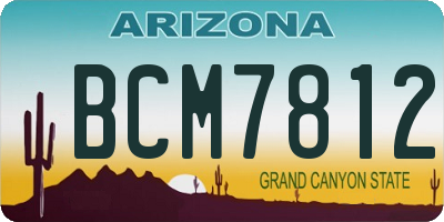 AZ license plate BCM7812