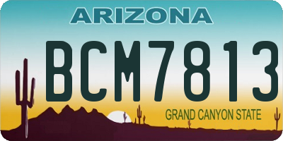 AZ license plate BCM7813