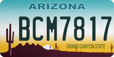 AZ license plate BCM7817