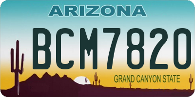 AZ license plate BCM7820