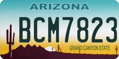 AZ license plate BCM7823