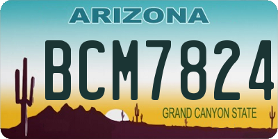 AZ license plate BCM7824