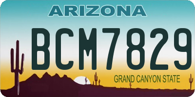 AZ license plate BCM7829