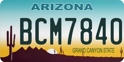 AZ license plate BCM7840