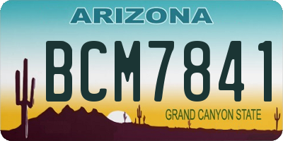 AZ license plate BCM7841