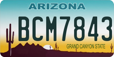 AZ license plate BCM7843