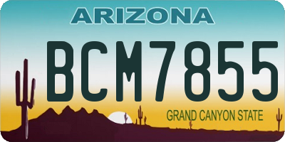 AZ license plate BCM7855