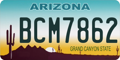 AZ license plate BCM7862