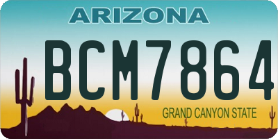 AZ license plate BCM7864