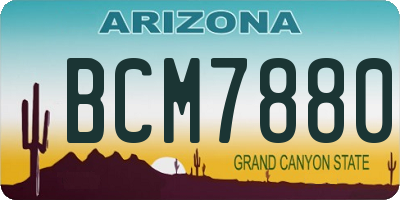 AZ license plate BCM7880