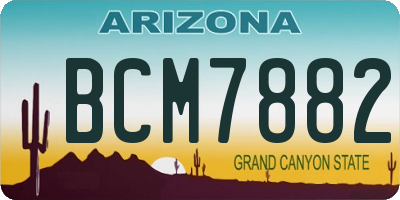 AZ license plate BCM7882