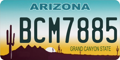 AZ license plate BCM7885