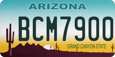 AZ license plate BCM7900