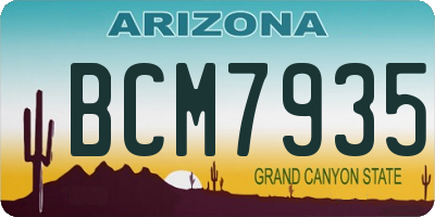 AZ license plate BCM7935