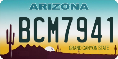 AZ license plate BCM7941