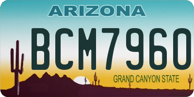 AZ license plate BCM7960