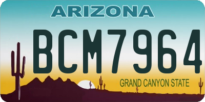 AZ license plate BCM7964