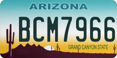 AZ license plate BCM7966