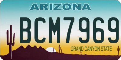 AZ license plate BCM7969