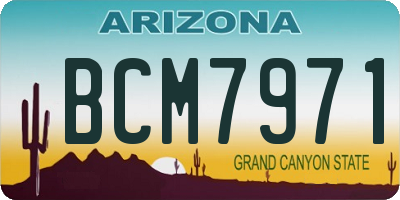 AZ license plate BCM7971