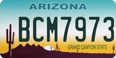 AZ license plate BCM7973