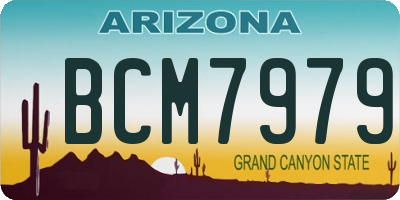 AZ license plate BCM7979