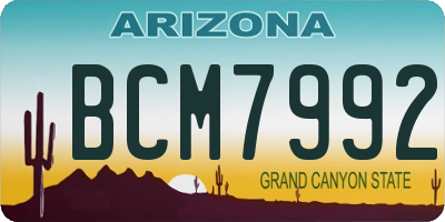 AZ license plate BCM7992