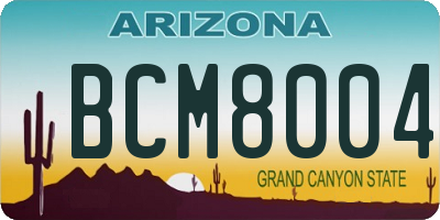 AZ license plate BCM8004