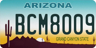 AZ license plate BCM8009