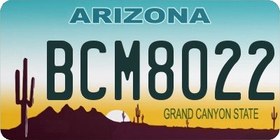 AZ license plate BCM8022