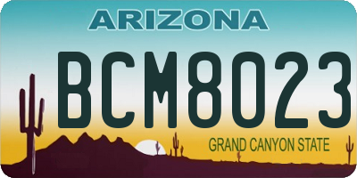 AZ license plate BCM8023