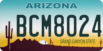 AZ license plate BCM8024