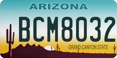 AZ license plate BCM8032