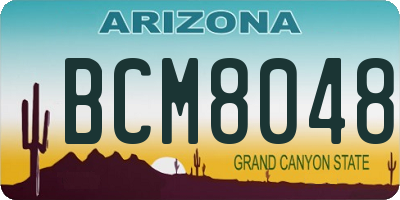 AZ license plate BCM8048