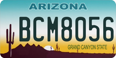 AZ license plate BCM8056